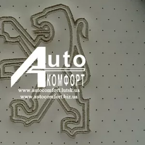 Вышивка логотипа автомобиля Peugeot (Пежо)