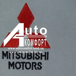 Вышивка логотипа автомобиля Mitsubishi (Митсубиши)