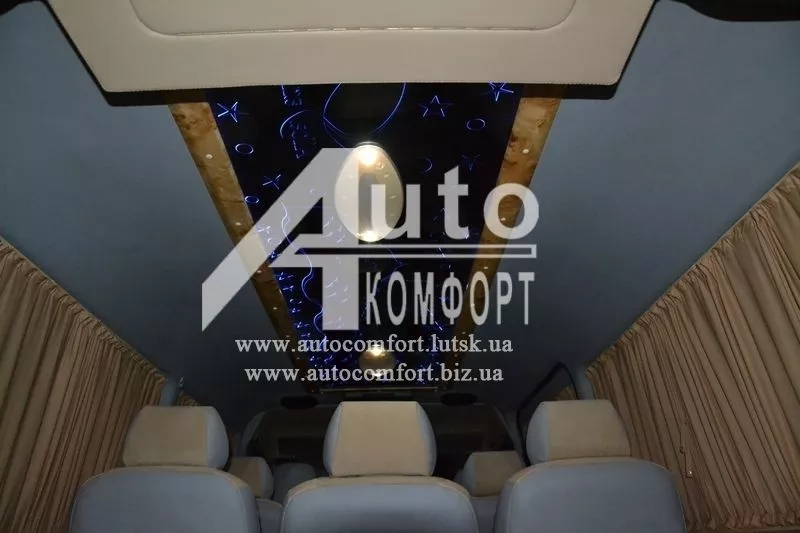 Шторы автомобильные в Mercedes-Benz Sprinter,  Volkswagen Crafter   беж