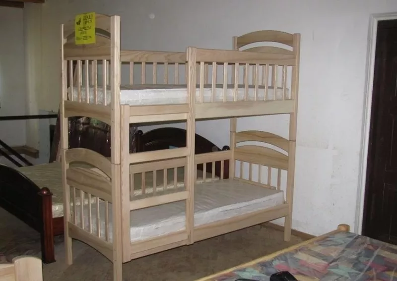 Ліжка  дубові,   ясеневі,   дитячі ліжка ,   двоярусні ліжка з масиву 2