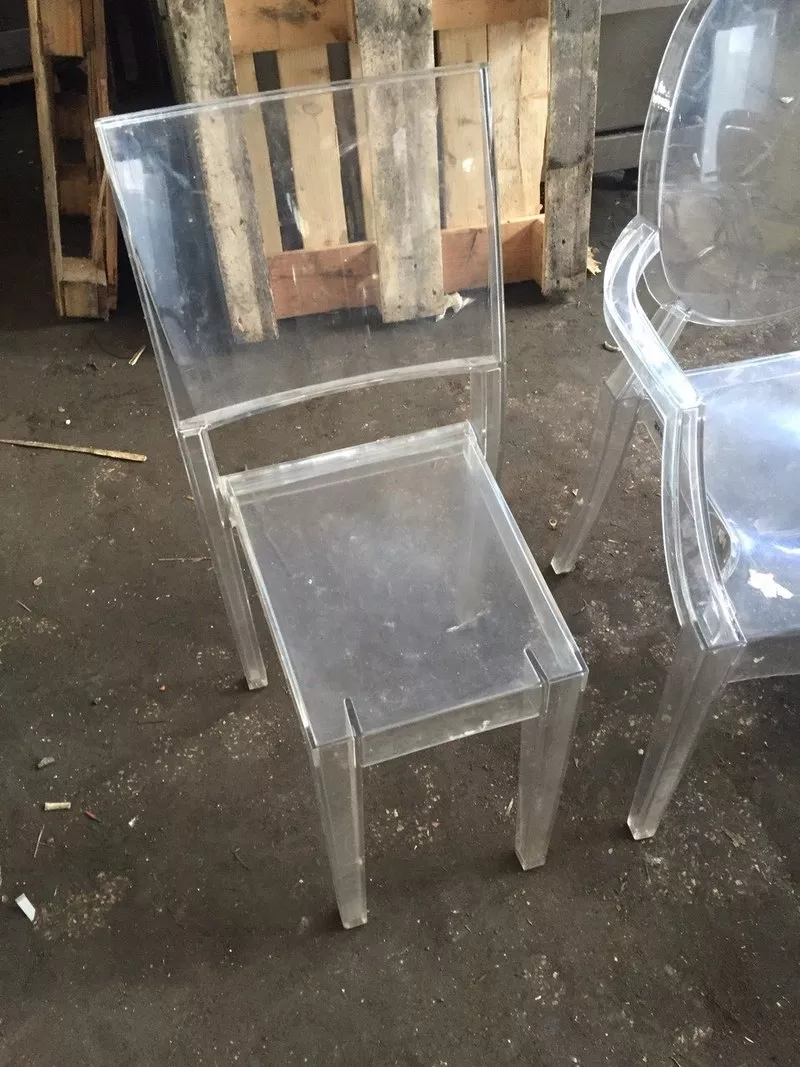Продам прозрачные стулья бу из пластика 2